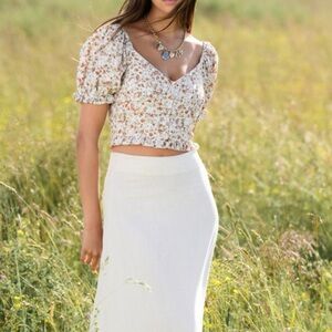 NEW Altar’d State Embroidered Floral Corset Top XXL NWT